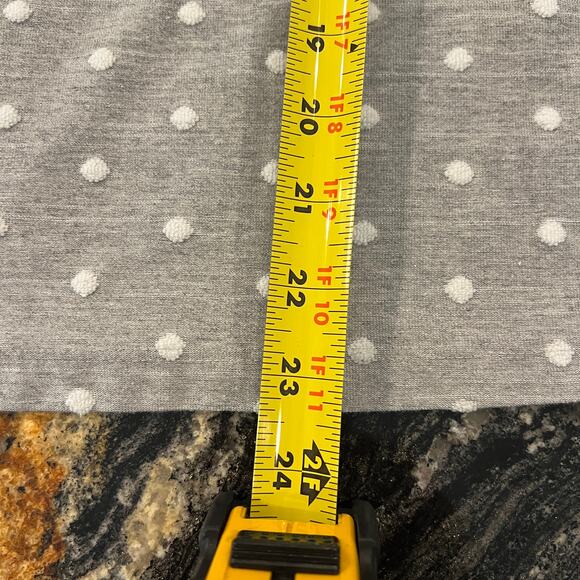 Chico's Gray & White Polka Dot 3/4 Sleeves Shirt  - Size 1 (S) - Picture 7 of 7